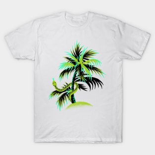 Snake Palms - Green T-Shirt